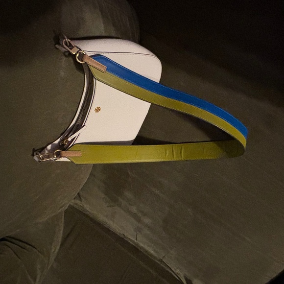 Tory Burch White Bag with Vibrant Strap - Picture 1 of 16